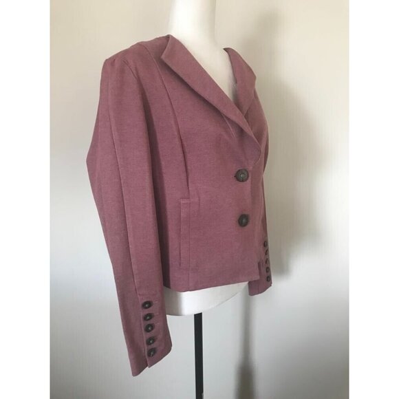 CABI Applaud Jacket Size 8 Rose Pink Quartz Pockets Multi Button Cuffs - Picture 4 of 9